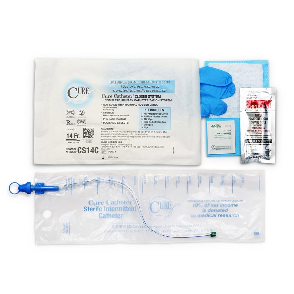 Cure Medical Cure Catheter® Coudé Tip Closed System Kit