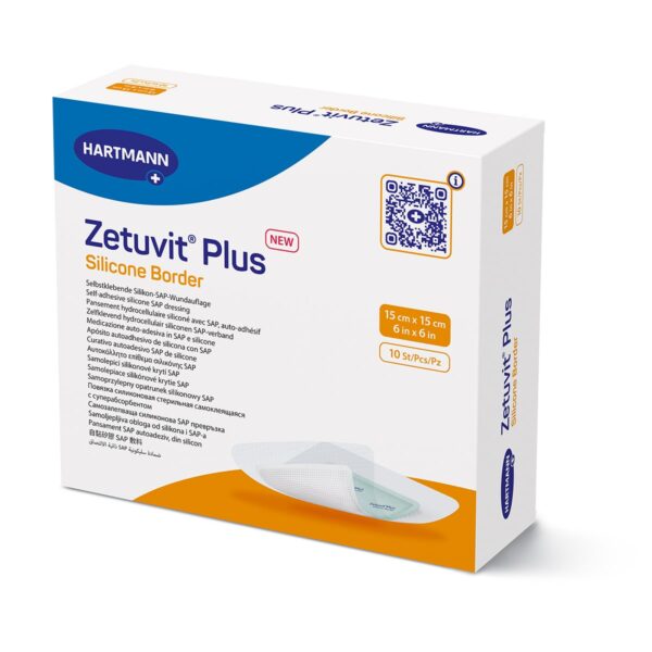 Hartmann Zetuvit® Plus Silicone Border Silicone SAP Dressing